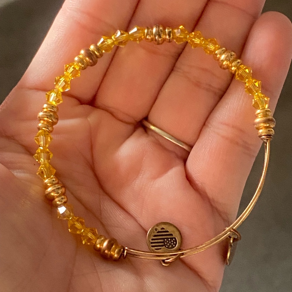 Alex & Ani Yellow and Gold Beaded Bracelet - Picture 2 of 3